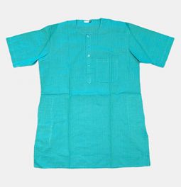 Bengali Kurta Teal Short Sleeve